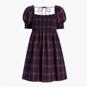 Hill House Athena Nap Dress in Iris Tartan